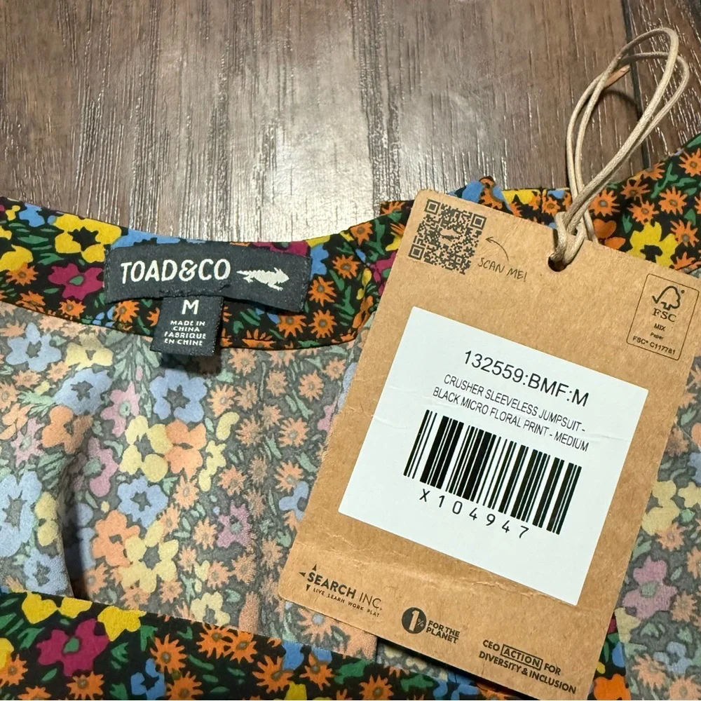 NWT Toad & Co Crusher Sleeveless Jumpsuit size M - Picture 10 of 14